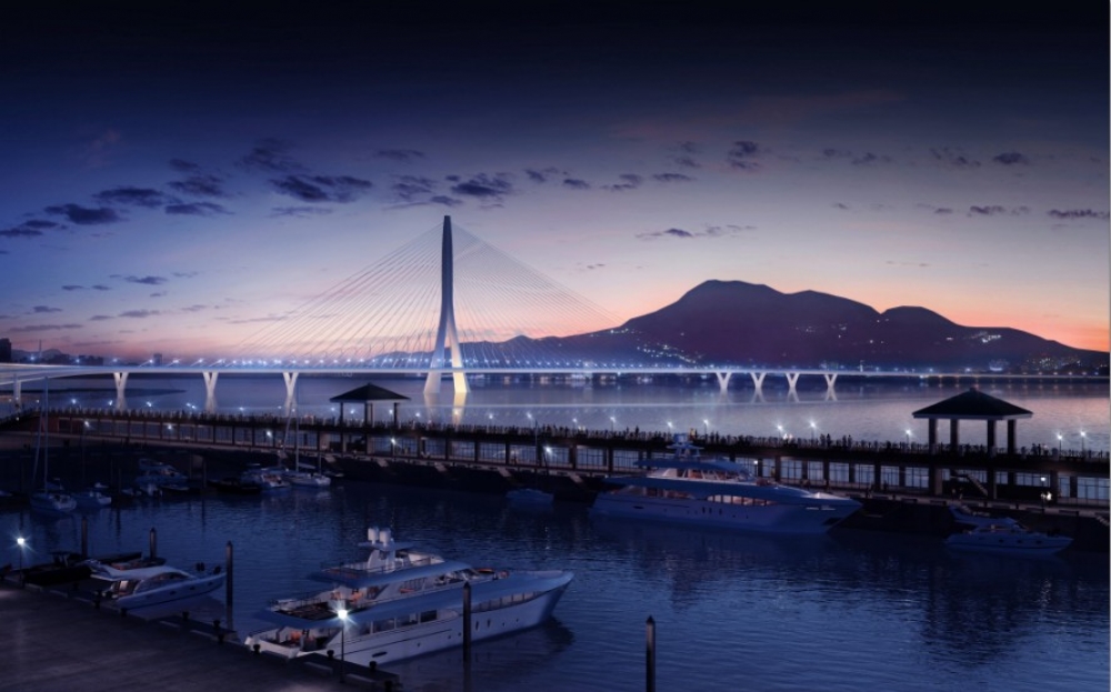 新北淡江大橋是國際傳奇女建築師、伊拉克裔英國建築師札哈哈蒂（Zaha Hadid）的團隊所設計。（取自札哈哈蒂官網）
