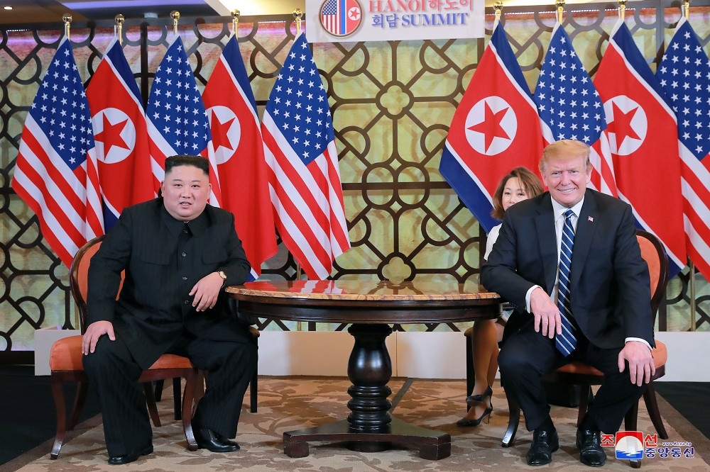  2月27日、28日美國總統川普（Donald Trump）與北韓領導人金正恩在越南河內進行「川金二會」。（湯森路透）