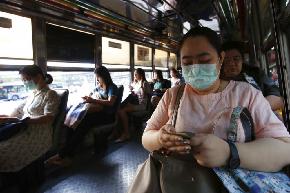 泰國各大城鎮的空氣污染，一直是當地困擾之一。（美聯社）