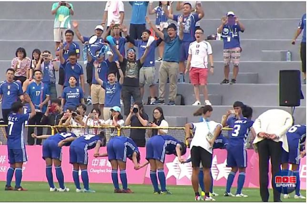 世大運中華隊女足3比0擊敗阿根廷拿下首勝。（圖片截取自MOE SPORTS直播）