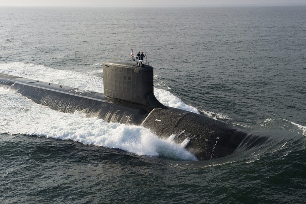 美軍維吉尼亞級（Virginia-class）核子潛艦。（湯森路透）