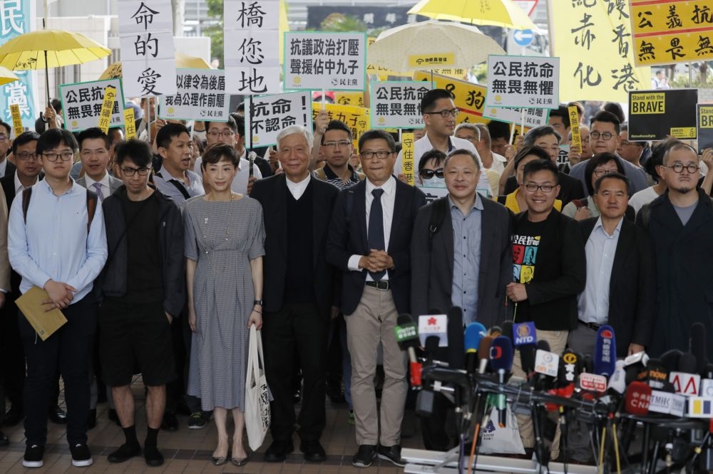 2014年香港佔中運動9名被告9日上午聆訊，罪名成立。（湯森路透）