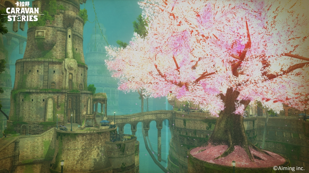 遊戲內的自由都市「內洛」出現了巨大櫻花樹，一同迎來春天的伊亞爾大陸。