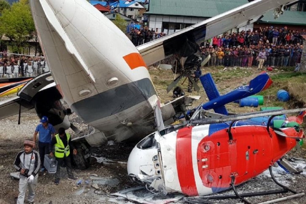 尼泊爾14日發生飛安意外，已釀2死5傷的慘劇。（湯森路透）