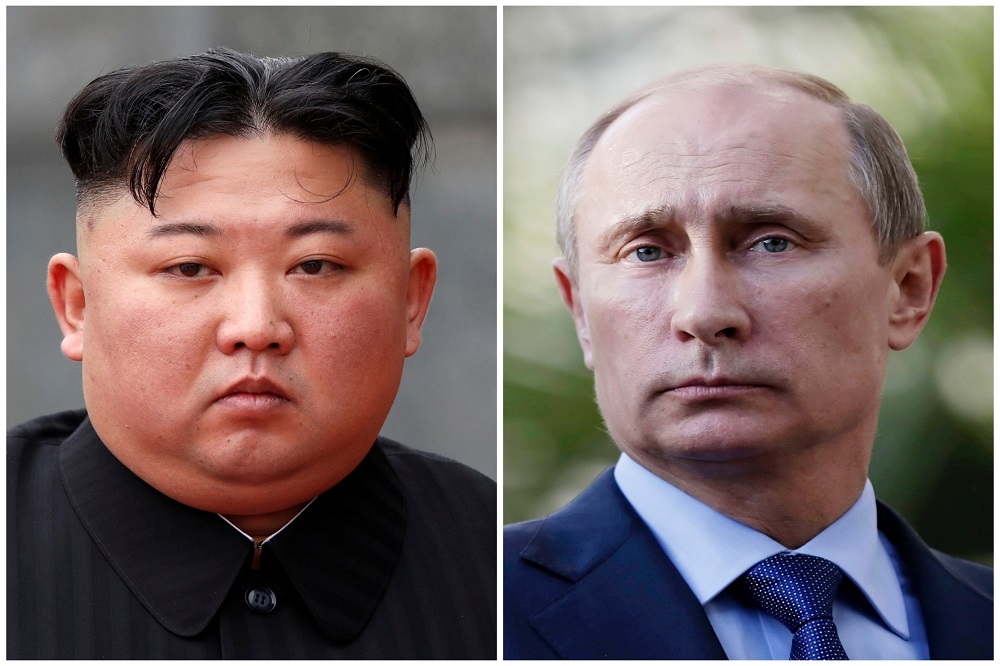 北韓領導人金正恩與俄羅斯總統普京將於4月底會面。（湯森路透）