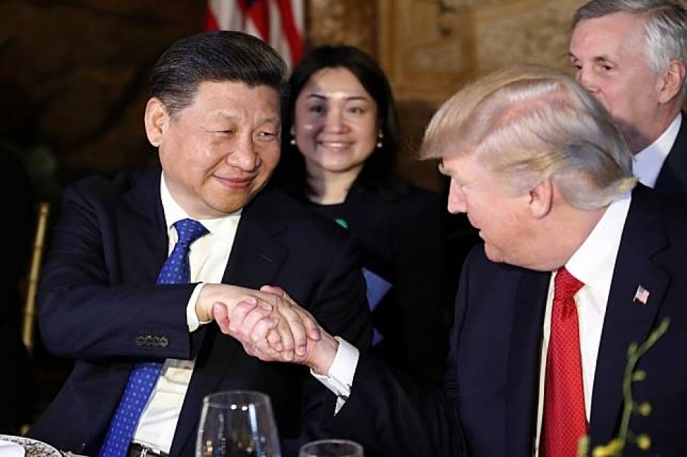 中國國家主席習近平（左）、美國總統川普（右）。（美聯社）