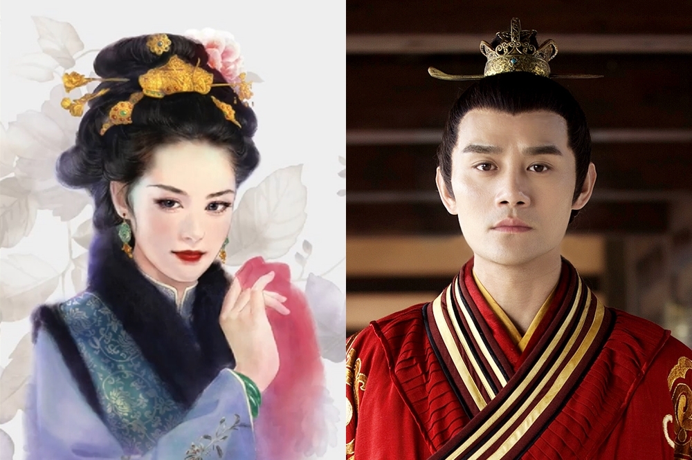 右為中國男星王凱在《瑯琊榜》裡的「里靖王」扮相（圖片取自網路）