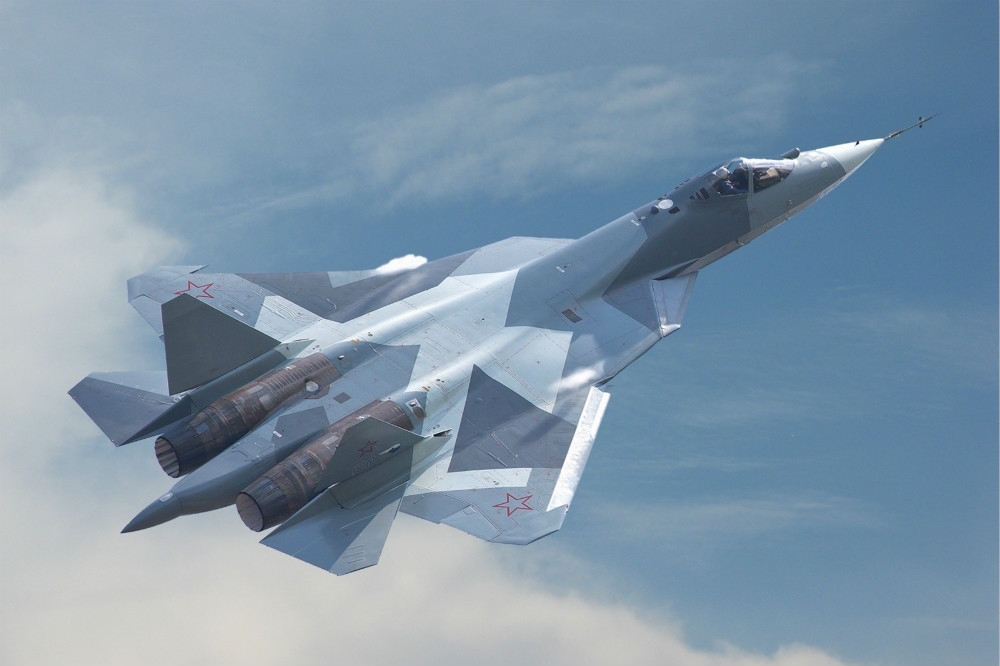 俄羅斯新一代蘇愷57匿蹤戰機。（圖片取自蘇霍伊集團）