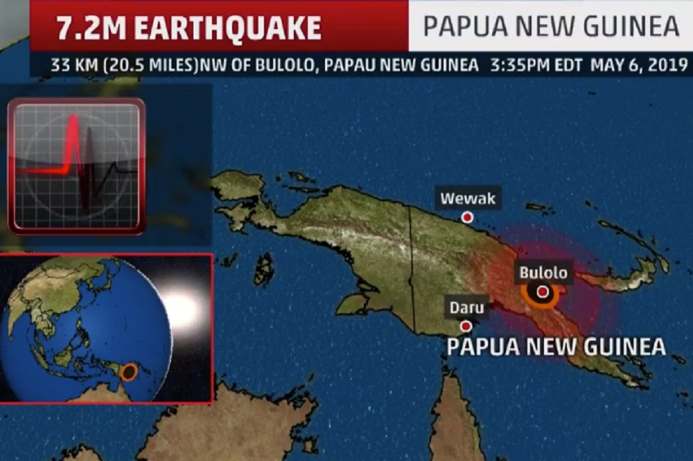巴布亞紐幾內亞7日發生7.2強震，尚無傷亡傳出。（取自網路）