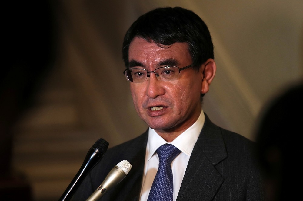 日本外務大臣河野太郎表示日本支持台灣參與WHA。（湯森路透）