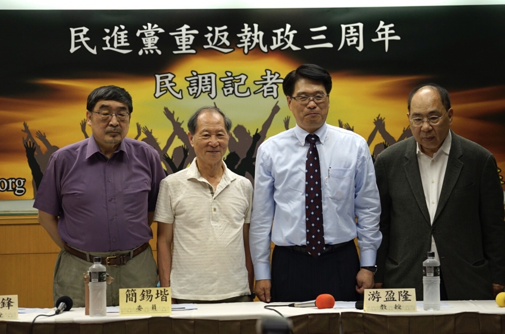 台灣民意基金會19日公布「民進黨重返執政3周年」系列民調。（攝影：李景濤）