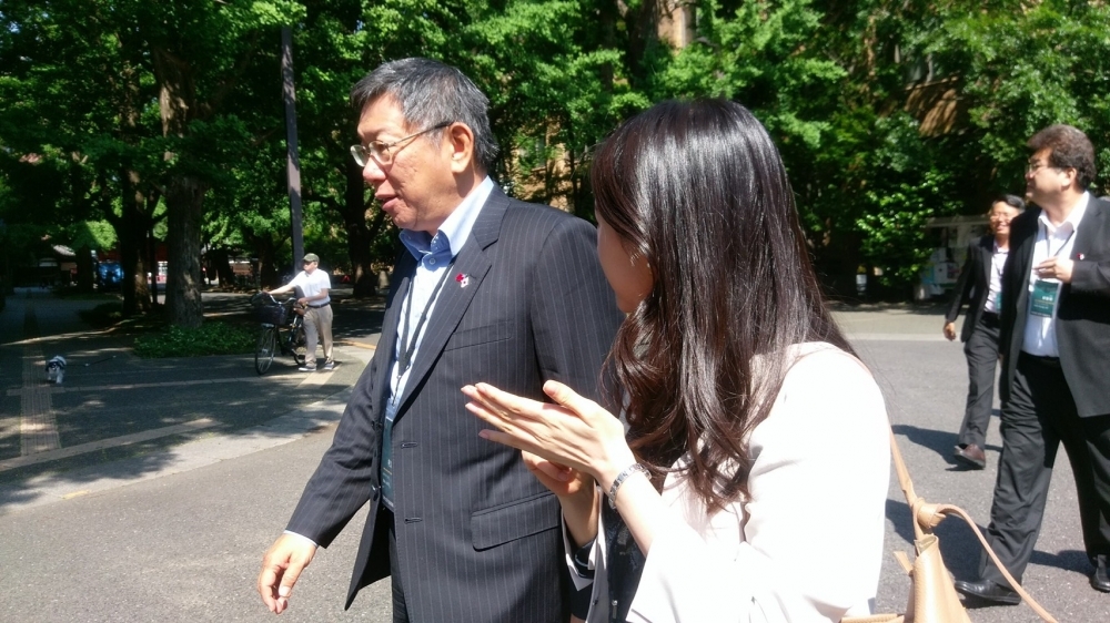 圖為柯文哲市長25日參訪東京大學。（圖由台北市政府提供）