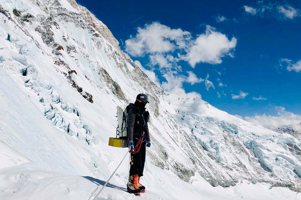 詹喬愉在短短2周內，征服2座8,000公尺高峰，體力和意志力驚人。（圖片取自詹喬愉 - 三條魚Tri Fish臉書）