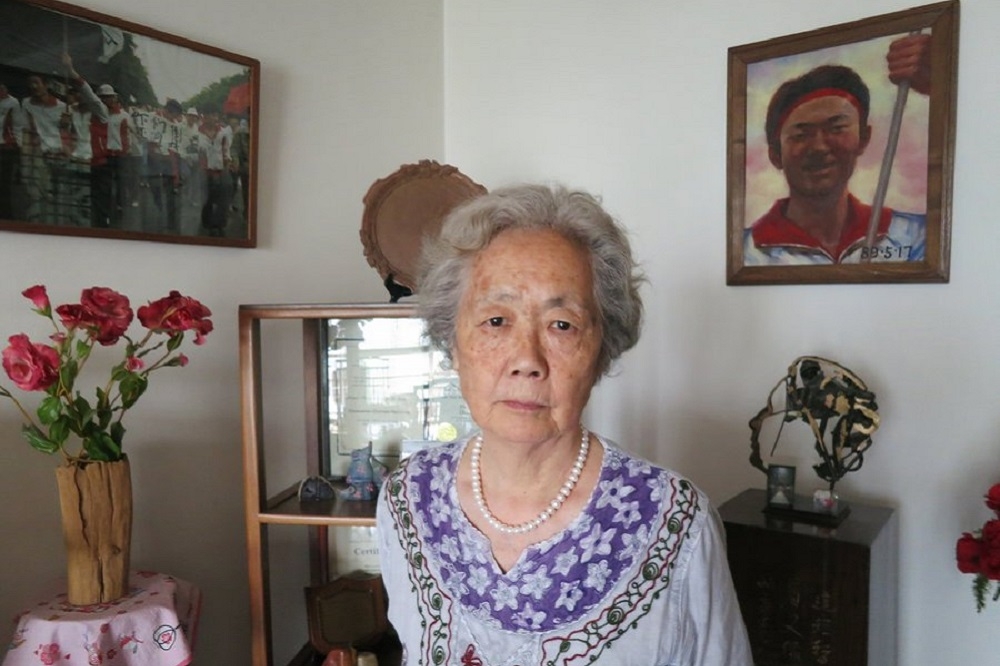 中國六四事件遇難者蔣捷連母親、天安門母親發起人丁子霖。（取自Twitter @VoCommunism）