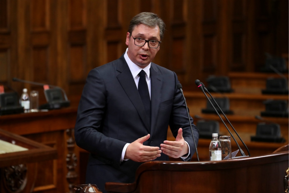 塞爾維亞現任總統武契奇。（湯森路透）