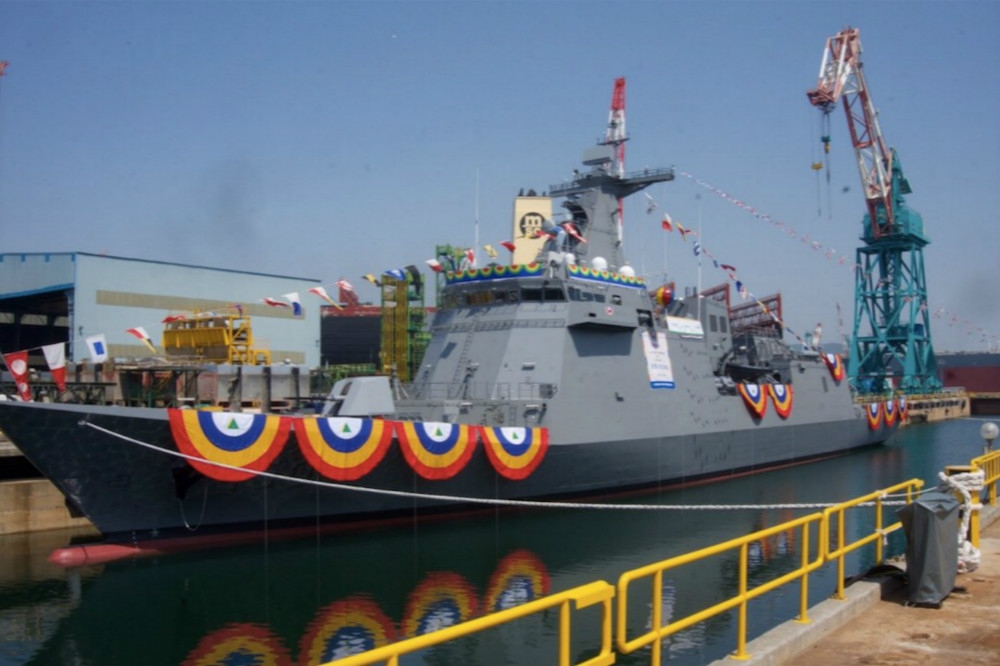 菲律賓海軍首艘飛彈巡防艦「黎煞號」5月底下水。（圖片取自菲國國防部）