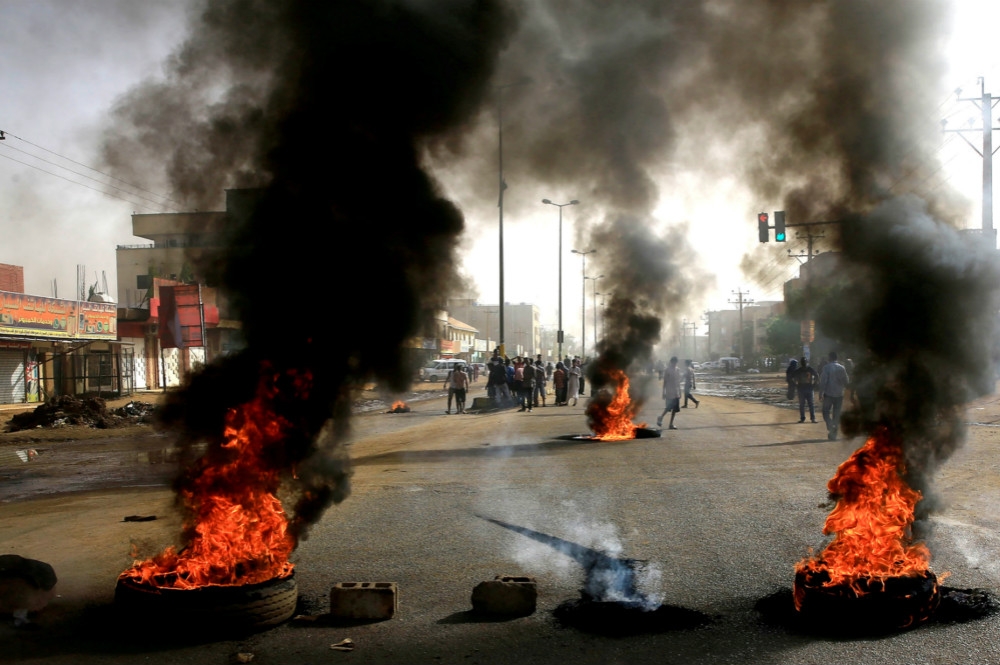 蘇丹首都喀土穆再次出現大規模抗爭。（湯森路透）