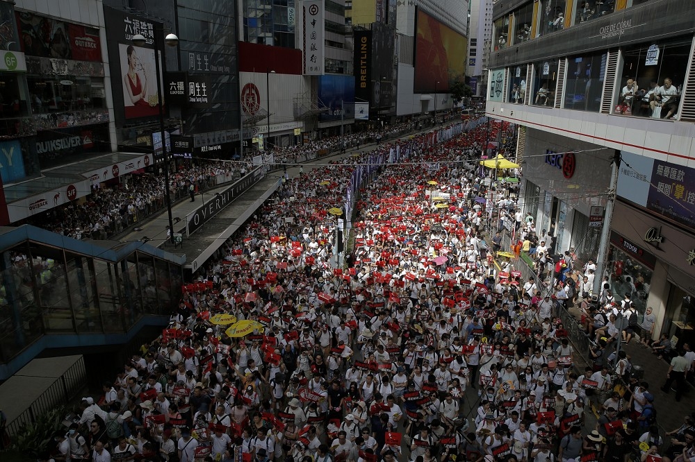 《逃犯條例》被修改看來已成大局，6月9日香港示威能否力挽狂瀾甚爲關鍵。（美聯社）