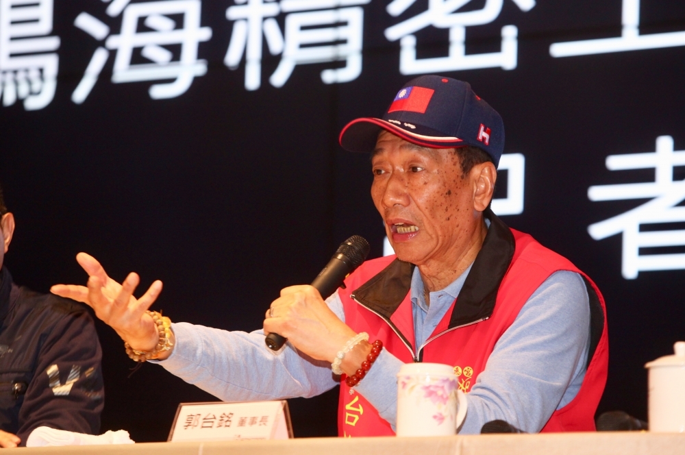董事長郭台銘投身總統大選，也宣布將淡出鴻海經營，近日傳出有意讓鴻海全體員加薪，平均調幅7%之多。(攝影：張哲偉)