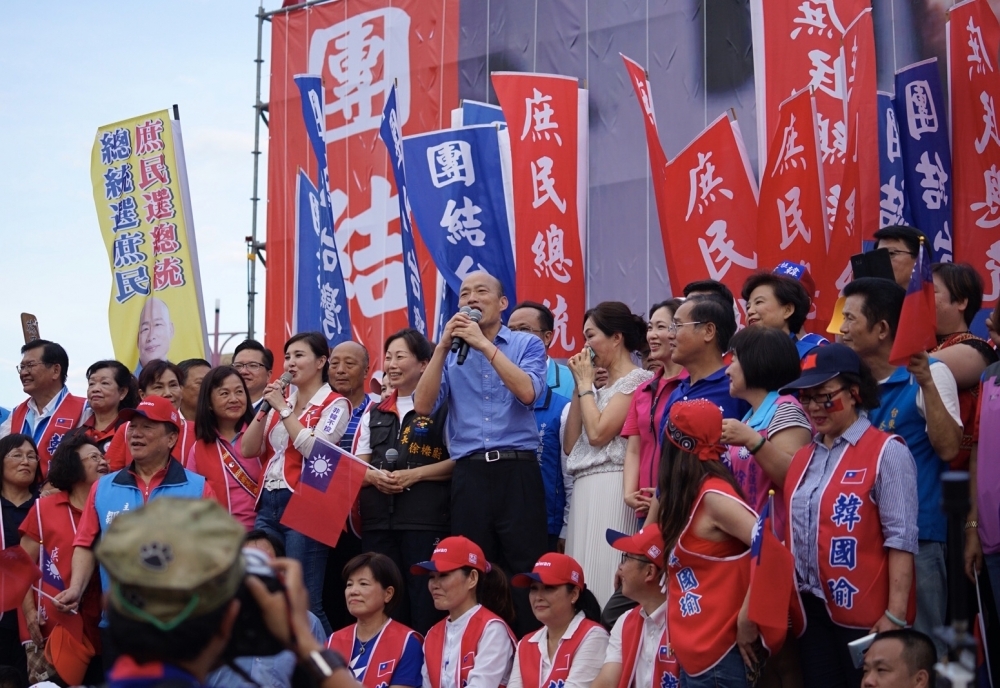 高雄市長韓國瑜第一時間被問到「反送中」，卻回答「不知道、我不曉得」，遭致外界批評。（資料照片／李景濤）