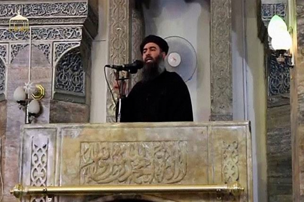 恐怖組織「伊斯蘭國」最高領導人巴格達迪。（湯森路透）
