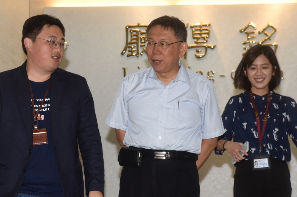 台北市長柯文哲3日將率隊赴滬參加2019年台北、上海雙城論壇，此行有望與國台辦主任劉結一會面。(攝影：張哲偉)