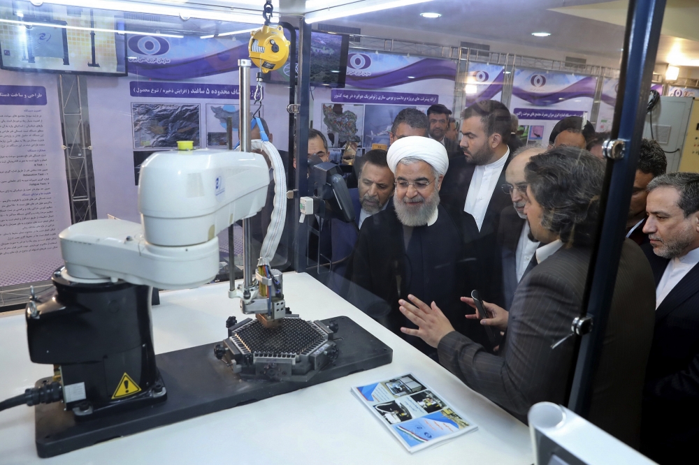 伊朗總統魯哈尼日前出席「國家核子技術日」活動。（Hassan Rouhani）