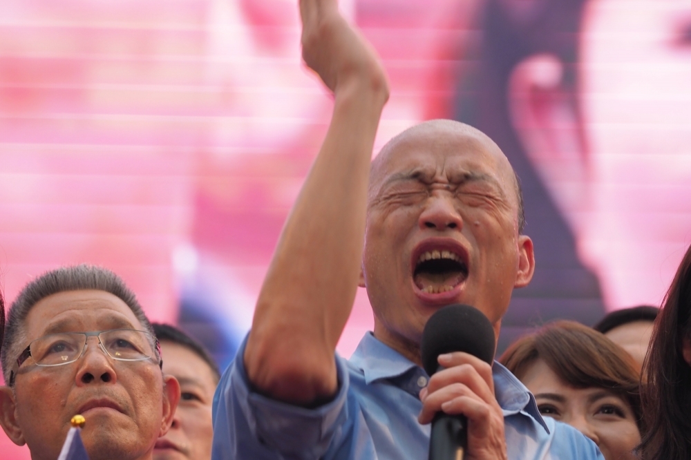 高雄市長韓國瑜痛批，現在的台灣沒有民主自由和公平正義，只有一群專制退步的國之妖孽。（資料照片／張家銘攝）