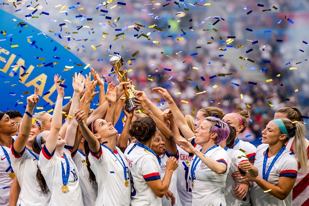 美國女足隊4度奪下世界盃女子足球賽冠軍。（湯森路透）