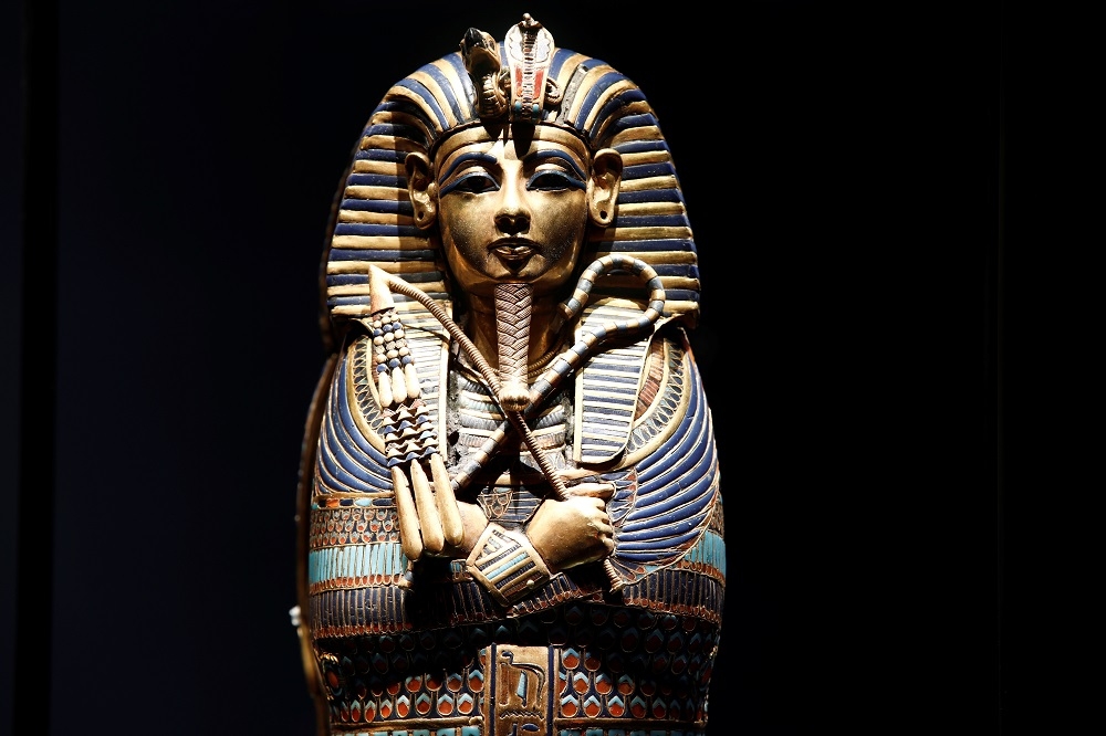 古埃及新王國時期第十八王朝年輕法老「圖坦卡門」（Tutankhamun）。（湯森路透）