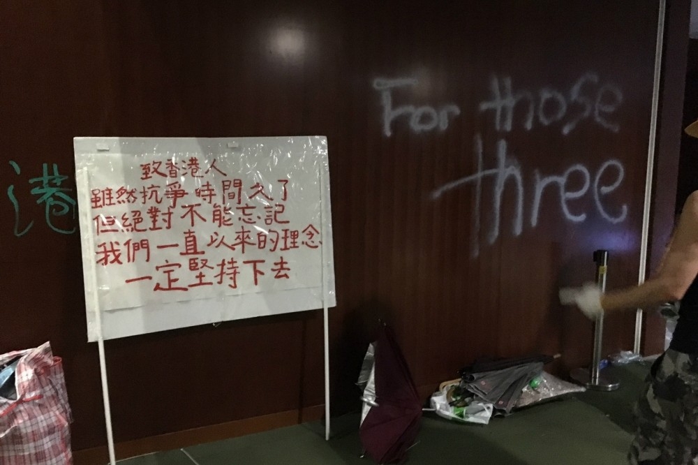 香港立法會議場1日內部照片。（攝影：麥浩禮）