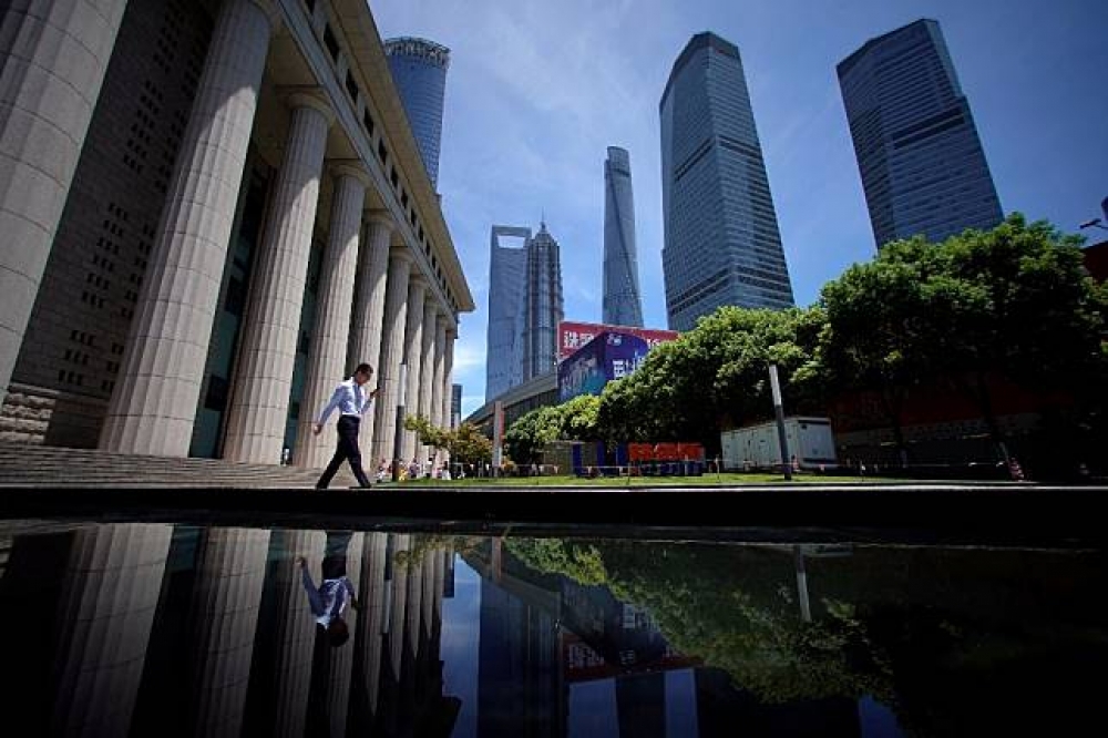 中國第二季的經濟成長率高於預期值。（湯森路透）