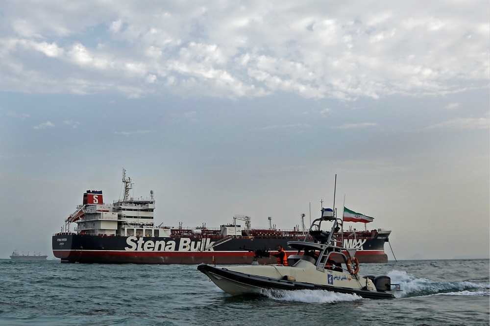 遭伊朗革命衛隊挾持的英國籍貨輪「Stena Impero」。（湯森路透）
