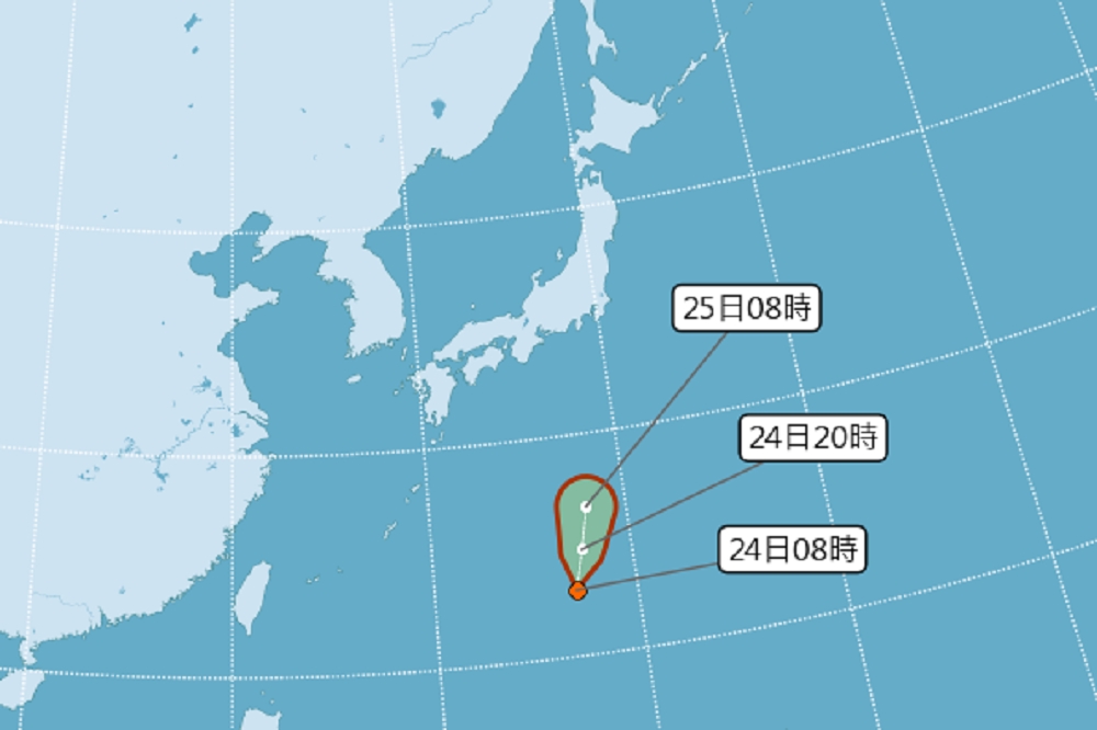 2019年的第6號颱風「百合」即將生成，並將於周末影響日本。