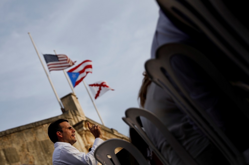波多黎各總督一職，在羅塞洛（Ricardo Rossello）下台後，暫時懸缺政局陷入混亂。（湯森路透）