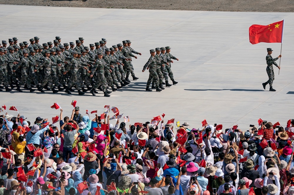 武警、公安和解放軍，是中國政府3個重要的武裝力量。（湯森路透）