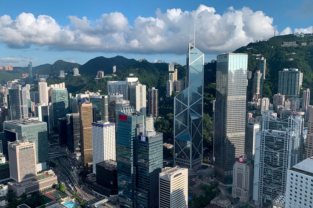 香港金融中心地區。（湯森路透）