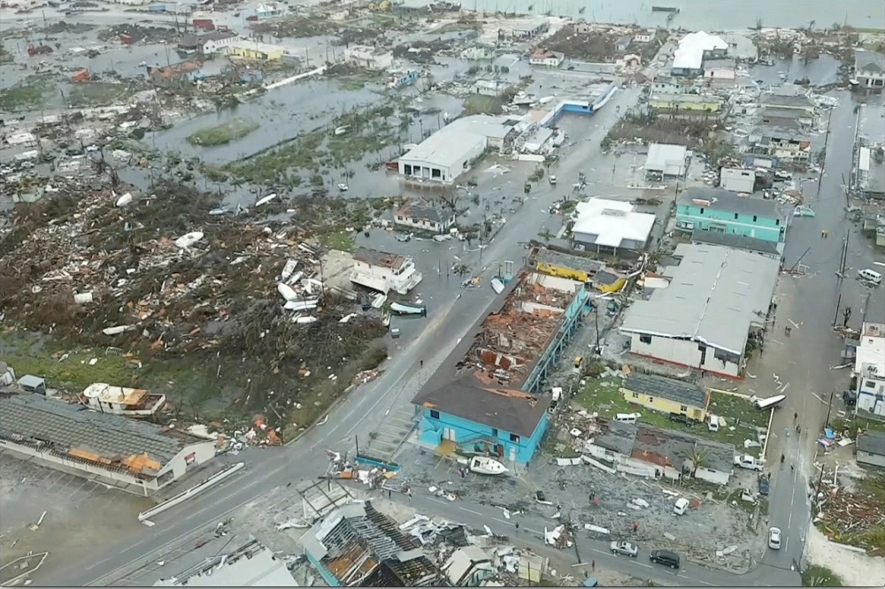 颶風多利安重挫巴哈馬群島。（湯森路透）