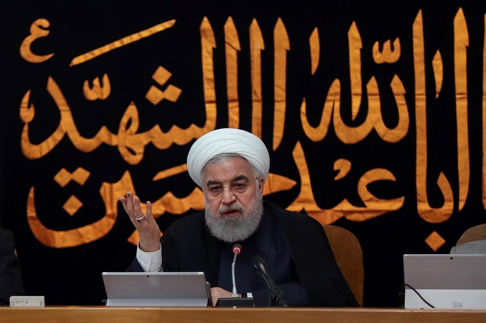 伊朗總統羅哈尼宣布將加速研發離心機。（湯森路透）