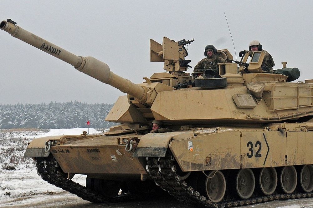 國防部表示，陸軍採購新型戰車的建案，由美國國防部和行政決策同意後供售。（圖片取自維基百科）