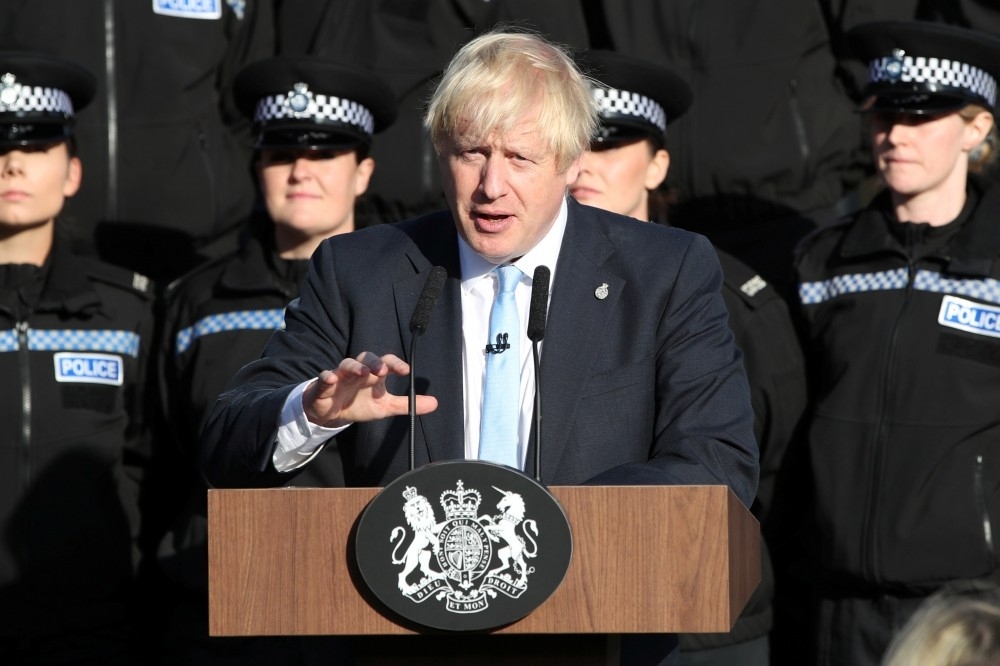 英國首相強森堅定表明，要在10月31日前完成脫歐大業。（湯森路透）