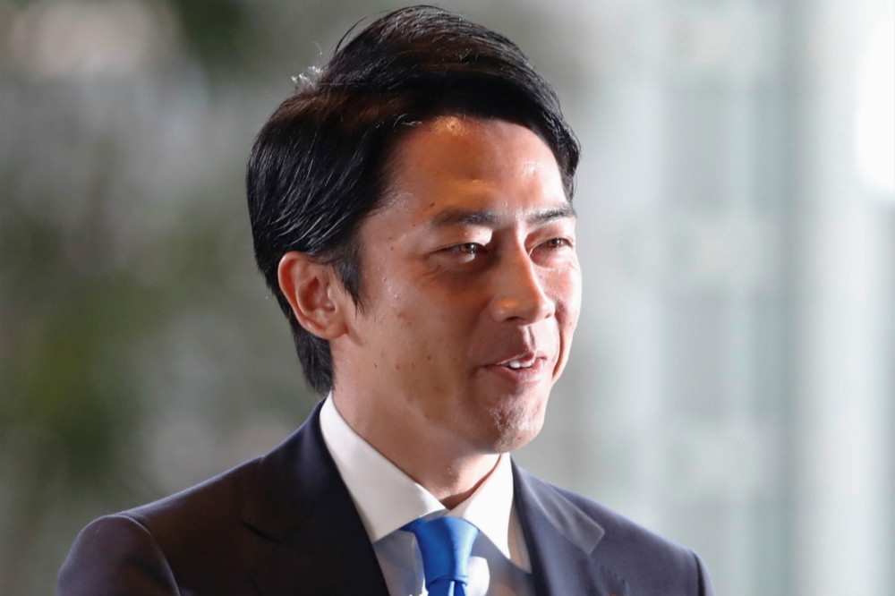 年僅38歲的小泉進次郎，首次被延攬入閣出任環境大臣。（湯森路透）