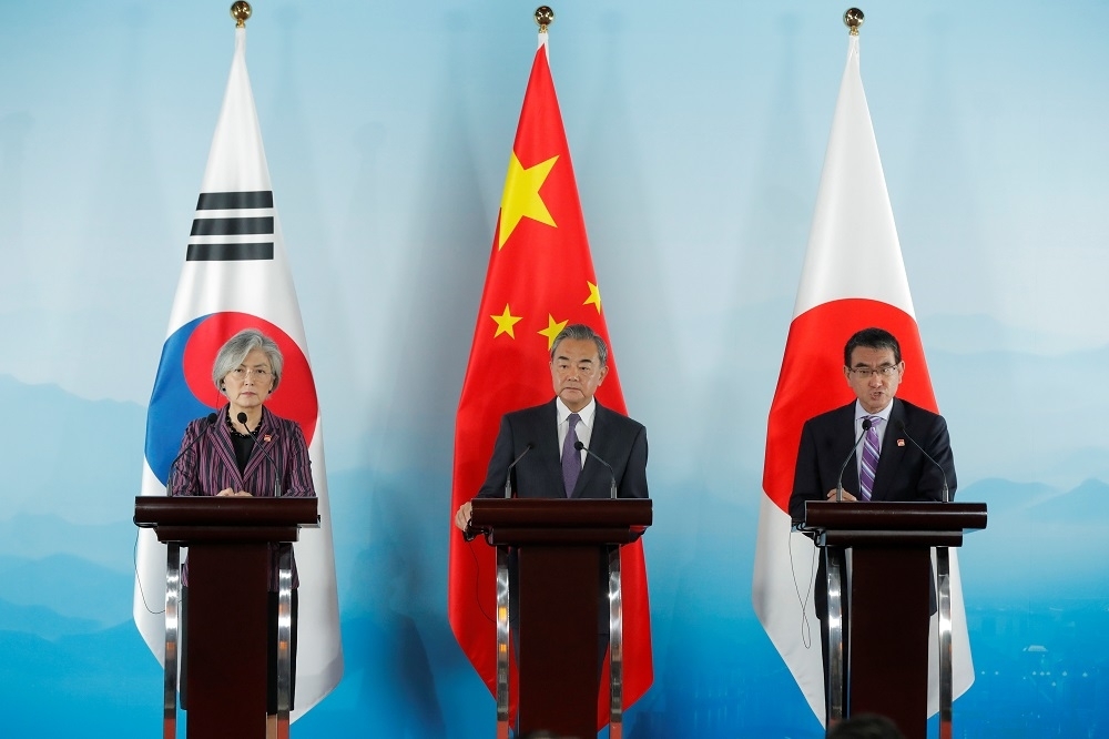 對中國而言，分化或裂解美國與日本、韓國的安全同盟關係本即最終的戰略目標。（湯森路透）