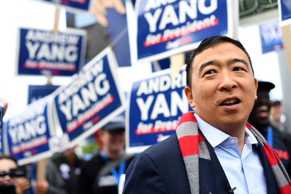台裔美國2020年總統參選人楊安澤（Andrew Yang）。（湯森路透）
