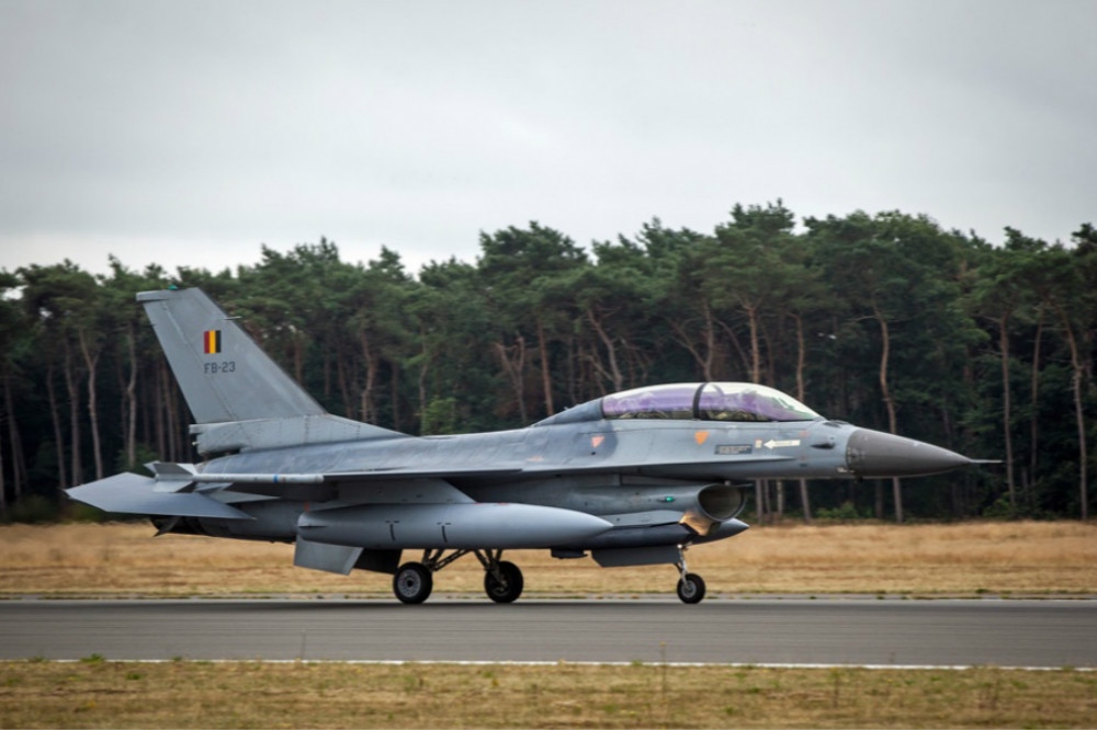 比利時一架現役F-16B戰機傳出在法國西北部墜毀。（圖片取自比利時空軍）