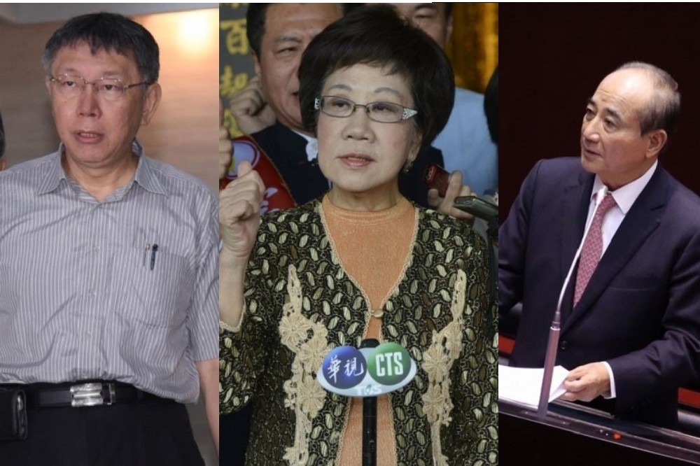 這三位擬參選人，無論他們的總統夢能否實現，台灣政壇的政治鬧劇，注定不是人人有獎的快樂結局。（合成照片／攝影：蔣銀珊　李智為）