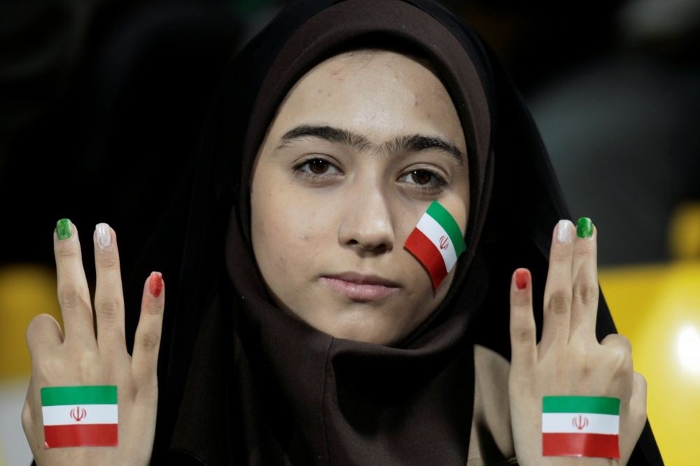 伊朗女球迷。（湯森路透）