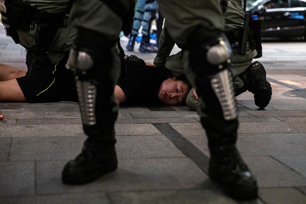藝人陳為民在臉書痛批香港抗爭的「暴民」。（湯森路透）