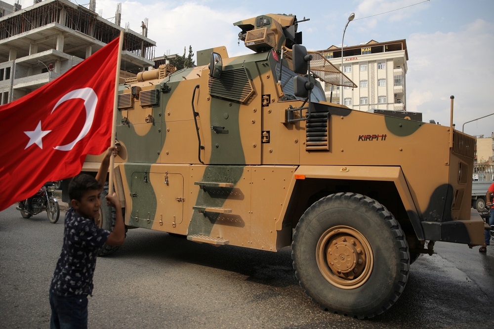 土耳其以掃除恐怖組織之名，跨境出兵敘利亞北部地區庫德族武裝組織。（湯森路透）