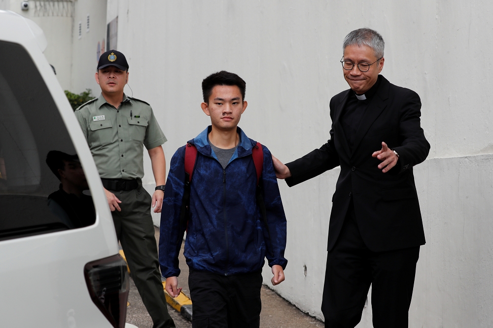 陳同佳23日獲釋出獄，稍早傳出長榮航空上午9時10分飛往台北的班機，乘客名單中有陳同佳的名字。（湯森路透）